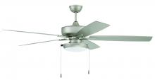 Craftmade OS119PN5 - 60" Outdoor Super Pro Fan with Disk Light Kit Frosted Glass and Blades in Painted Nickel