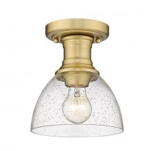 Golden 3118-SF BCB-SD - Hines Semi-Flush in Brushed Champagne Bronze with Seeded Glass Shades