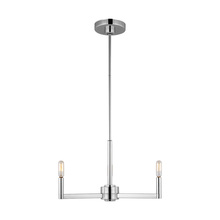 Generation Lighting - Seagull 3164203EN-05 - Fulton modern 3-light LED indoor dimmable chandelier in chrome finish