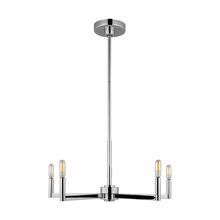Generation Lighting - Seagull 3164205-05 - Fulton modern 5-light indoor dimmable chandelier in chrome finish