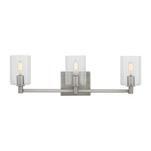 Generation Lighting - Seagull 4464203-962 - Fulton modern 3-light indoor dimmable bath vanity wall sconce in satin brass gold finish