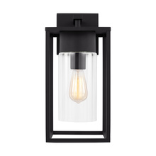 Generation Lighting - Seagull 8731101-12 - Vado modern 1-light outdoor large wall lantern in black finish with clear glass panels
