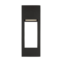 Generation Lighting - Seagull 8757793S-12 - Testa modern 2-light LED outdoor exterior large wall lantern in black finish with satin etched glass