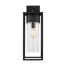 Generation Lighting - Seagull 8831101-12 - Vado modern 1-light outdoor extra-large wall lantern in black finish with clear glass panels