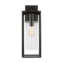 Generation Lighting - Seagull 8831101-71 - Vado modern 1-light outdoor extra-large wall lantern in antique bronze finish with clear glass panel