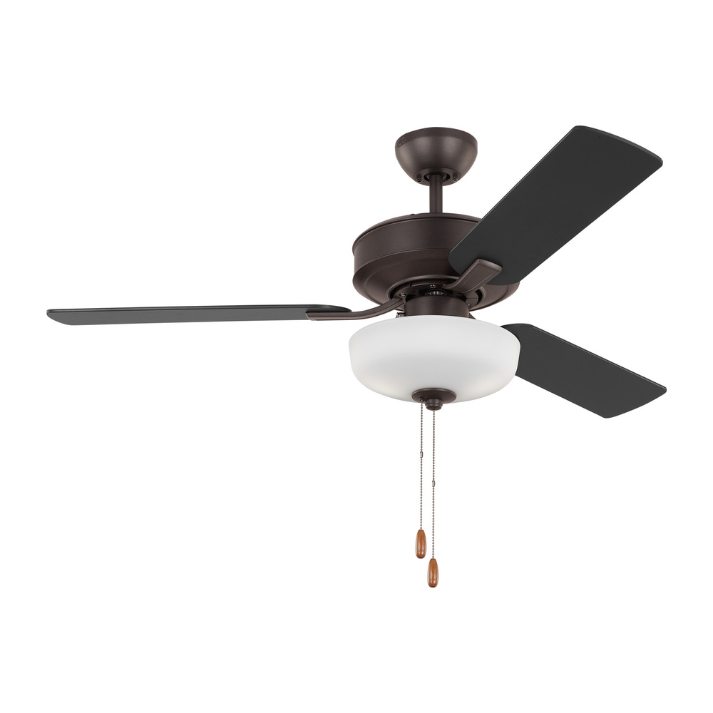 Linden 48'' traditional dimmable LED indoor bronze ceiling fan with light kit and reversib
