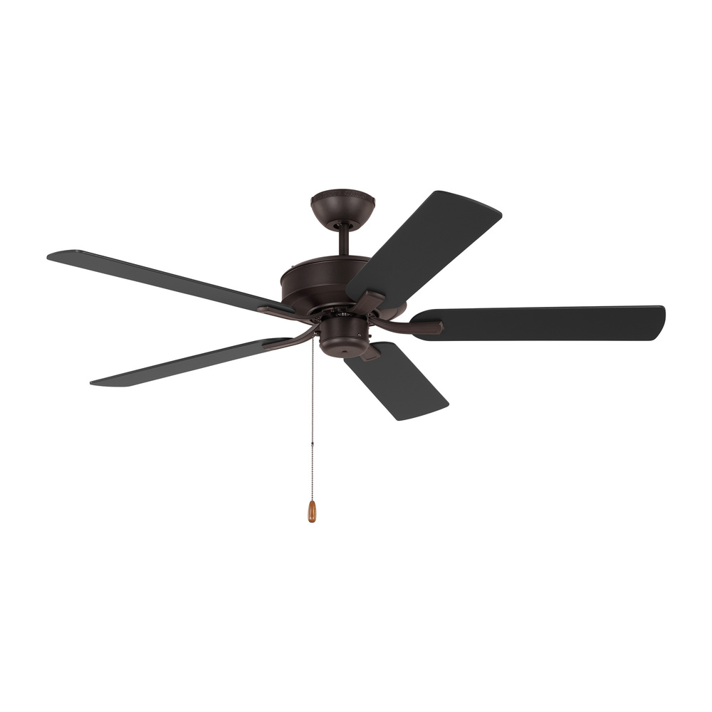Linden 52'' traditional indoor bronze ceiling fan with reversible motor