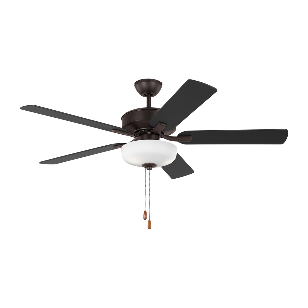 Linden 52'' traditional dimmable LED indoor bronze ceiling fan with light kit and reversib