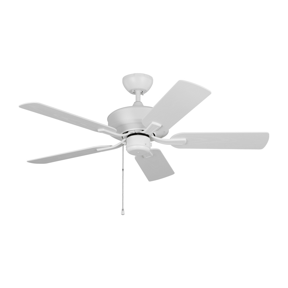 Linden 44'' traditional indoor/outdoor matte white ceiling fan with reversible motor