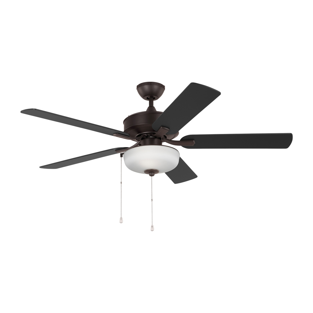 Linden 52'' traditional dimmable LED indoor/outdoor bronze ceiling fan with light kit and