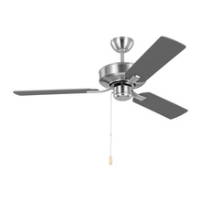 Monte Carlo 3LD48BS - Linden 48'' traditional indoor brushed steel silver ceiling fan with reversible motor