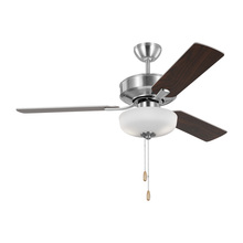 Monte Carlo 3LD48BSD - Linden 48'' traditional dimmable LED indoor brushed steel silver ceiling fan with light ki