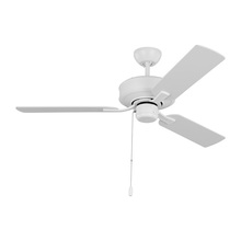 Monte Carlo 3LD48RZW - Linden 48'' traditional indoor matte white ceiling fan with reversible motor