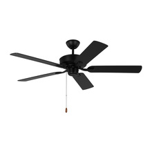 Monte Carlo 5LD52MBK - Linden 52'' traditional indoor midnight black ceiling fan with reversible motor
