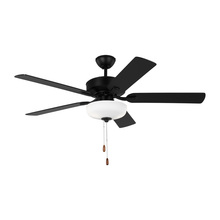 Monte Carlo 5LD52MBKD - Linden 52'' traditional dimmable LED indoor midnight black ceiling fan with light kit and