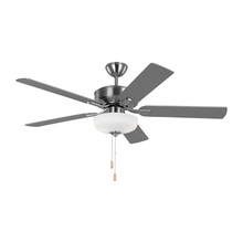 Monte Carlo 5LDDC52BSD - Linden 52'' traditional dimmable LED indoor brushed steel silver ceiling fan with light ki