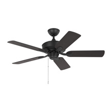Monte Carlo 5LDO44MBK - Linden 44'' traditional indoor/outdoor midnight black ceiling fan with reversible motor