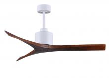 Matthews Fan Company MW-MWH-WA-52 - Mollywood 6-speed contemporary ceiling fan in Matte White finish with 52” solid walnut tone blad