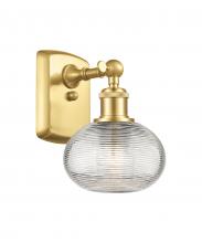 Innovations Lighting 516-1W-SG-G555-6CL - Ithaca - 1 Light - 6 inch - Satin Gold - Sconce